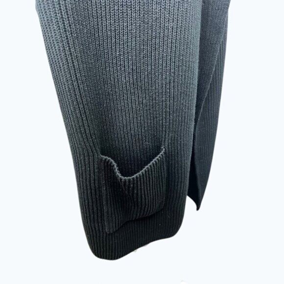 Anthropologie Splendid Juliet Black Ribbed Open Front Knit Vest X-Small - Picture 10 of 16